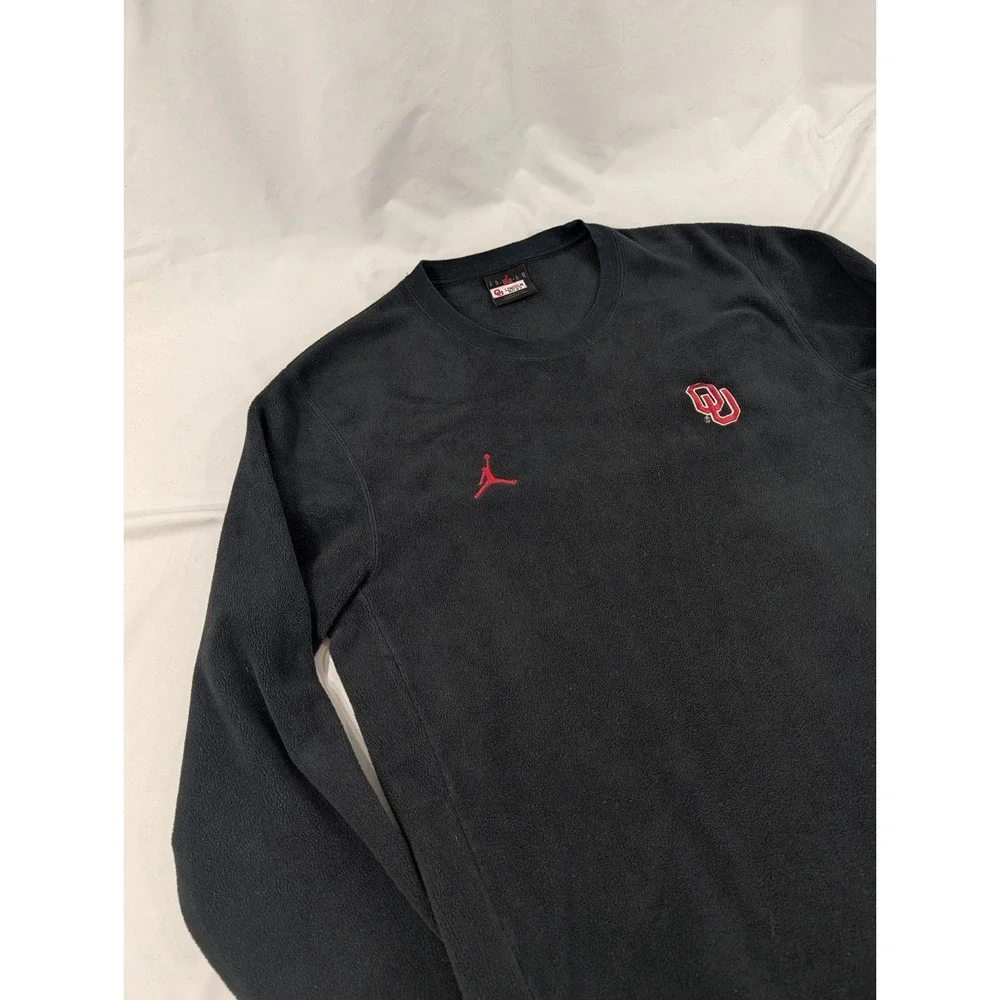 Team Issued Lincoln Riler Tag Jordan Oklahoma Sooners OU Crewneck Fleece  Medium